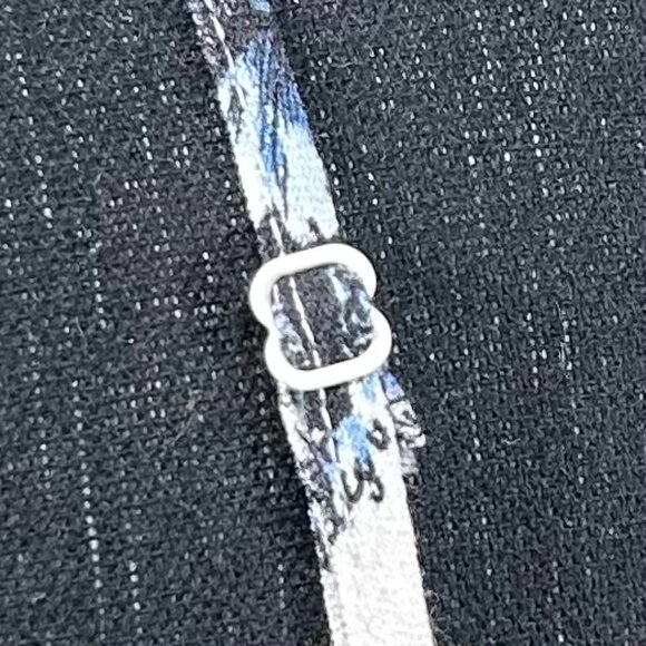 H&M NWT Cream Blue Black Animal Print Smocked Back Midi Dress Size XXL - Picture 11 of 13